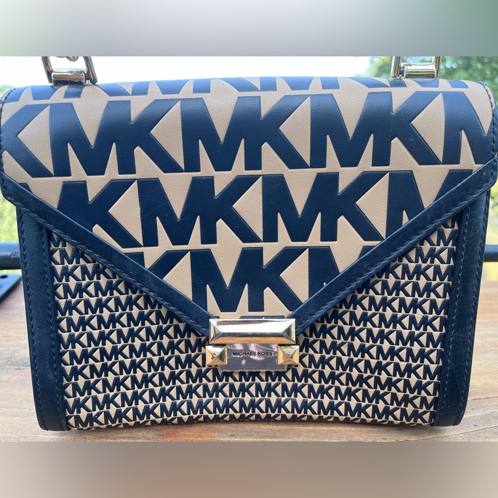 EUC Michael Kors Whitney Convertible Leather and Chain Strap Bag